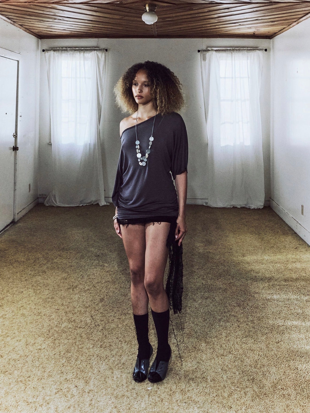 enthralling batwing | deep purple